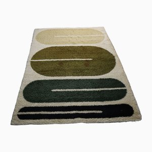 Tapis Space Age Géométrique Vintage en Laine, 1970s