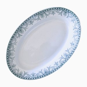 Large 19th Century Oval Dish Iron Earth Wilbur Moulin Des Loups, 1890s