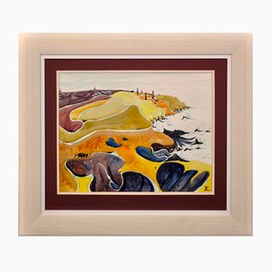Rosemary Ziar, The North Coast of Cornwall, West Penwith, 1970s, Watercolour, Framed