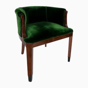 Vintage Art Deco Corbeille Sitz in Thuja und schwarz lackierten Details, 1932