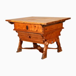 Antique Box Dining Table in Oak, 1700s