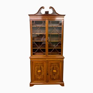 Inlaid Mahogan Bookcase from Edwards and Roberts, 1890