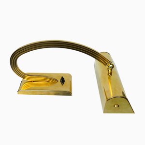 Lampe Piano Art Déco Vintage en Laiton Poli, 1920s