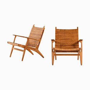 Armlehnstühle aus Eiche, Hans Wegner zugeschrieben, 1949, 2er Set