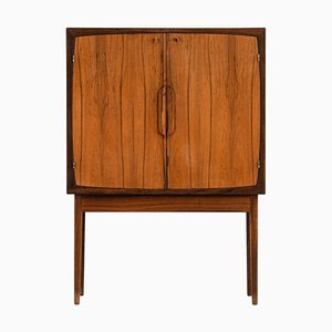 Bar Cabinet in Rosewood, Glass and Steel attributed to Torbjørn Afdal, 1960s