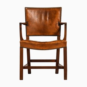 Armchair in Cuban Mahogany and Niger Leather attributed to Kaare Klint, 1930s