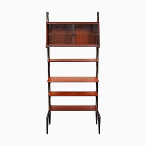 Mueble de pared moderno de teca atribuido a Louis Van Teeffelen para Webe, 1959