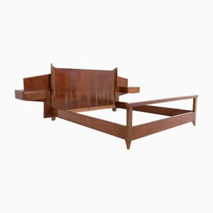 Mid-Century Modern Italian Double Bed Frame from Gio Ponti, 1950s