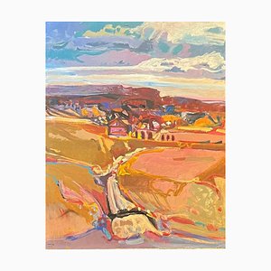 Jean Krille, Landscape 111, Oil on Masonite, 1989