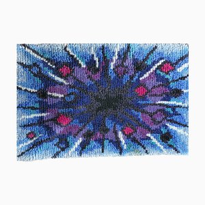 Scandinavian Modern High Pile Tibet Rya Rug by Ingrid Jagarz, Sweden, 1960s