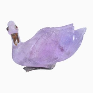 Amethyst Schwan Figur
