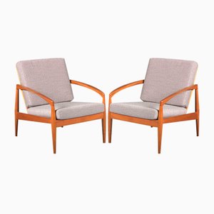 Set of Paper Knife Lounge Chairs by Kai Kristiansen for Magnus Olesen