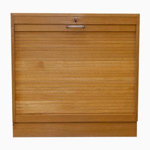 Meuble Vintage en Chêne avec Porte Tambour, Danemark, 1960s