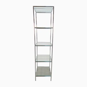 Vintage Abstracta Display Rack in Metal & Glass by Poul Cadovius, Denmark, 1960s