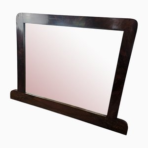 Art Deco Mirror in Walnut Root with Cut Glass, 1930s