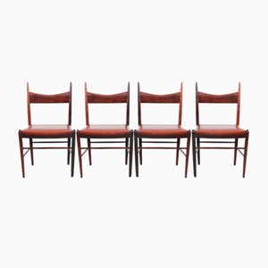 Scandinavian Teak Side Chairs, 1960s, Set of 4