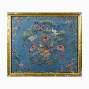 Early 19th Century Chineese Embroidery with Exotic Birds and Flowers