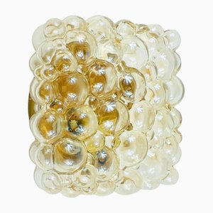 Mid-Century Amber Bubble Glass Wall Light attributed to Helena Tynell for Limburg, Germany, 1970s
