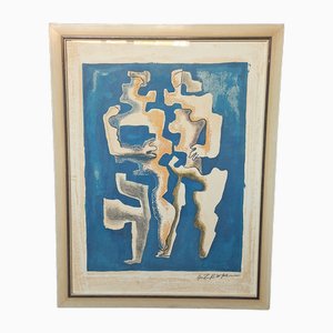 Zadkine Ossip, The Two Ossips, 1963, Lithographie, Encadré