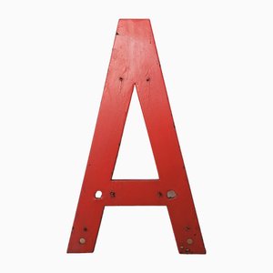 Großer Vintage Buchstabe aus Metall, 1950er