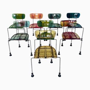 Chaises Broadway par Gaetano Pesce pour Bernini, 1993, Set de 8