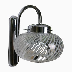 Wandleuchte aus Glas, 1980er