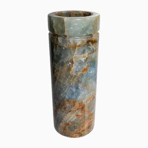 Large Marble Column Flower Vase, Italy, 1960s-1970s