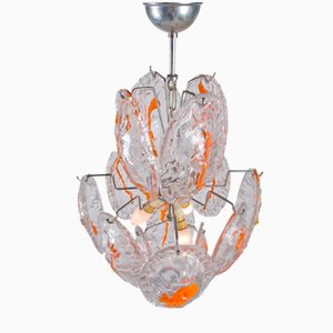 Lustre Vintage avec Médaillons Orange