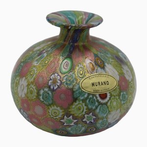 Vaso in vetro di Murano con foglia d'oro di Campanella