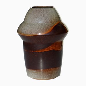 Jarrón italiano moderno de cerámica de gres porcelánico de Giancarlo Piani, Faenza, años 70