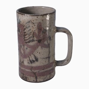 Brutalistischer Keramikbecher von Gustave Reynaud für Atelier Le Mûrier, Vallauris, 1960er