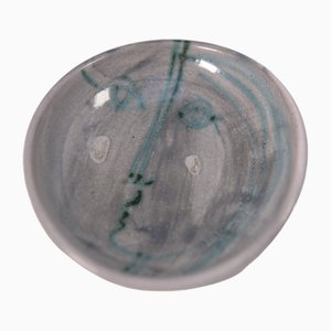 Enamelled Ceramic Bowl by Odette Gourju & Ljuba Naumowitch for Atelier du Grand Chêne, Vallauris, 1950s