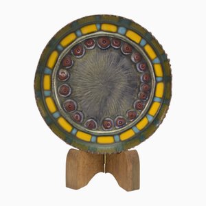 Vide Poche in ottone smaltato con decorazione policroma di Laurana, anni '60-'70