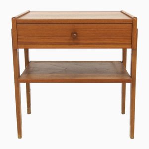 Scandinavian Teak Bedside Table, Sweden, 1960s