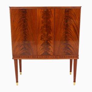 Mueble para radio de vinilo de caoba Luxor Radio Aktiebolag, Suecia, años 50