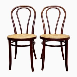 Sedie da bistrò o da pranzo Mid-Century in legno curvato, Italia, anni '60, set di 2
