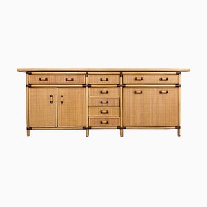 Sideboard aus Rattan, Korbgeflecht & Bambus, 1980er