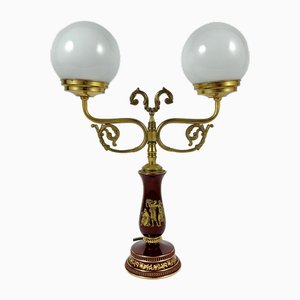 Vintage Table Lamp with Metal Base