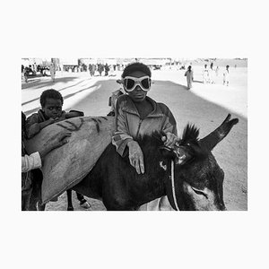 José Nicolas, Donkey Driver, Chad, 1987, Silver Print