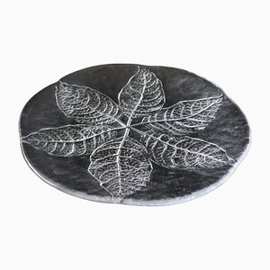 Large Vintage Glass Serving Plate by Göran Wärff for Kosta Boda