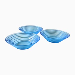 Iittala Deep Plate in Blue by Alvar Aalto for Iittalla, Set of 5