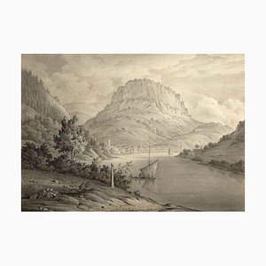 John Dugmore di Swaffham, Fortezza di Königstein, Dresda, inizio XIX secolo, acquerello