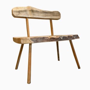 Rustic Brown Wooden Bench