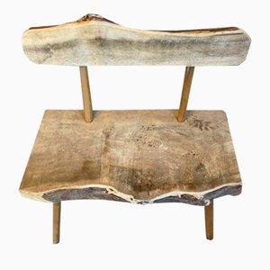Rustic Brown Wooden Bench