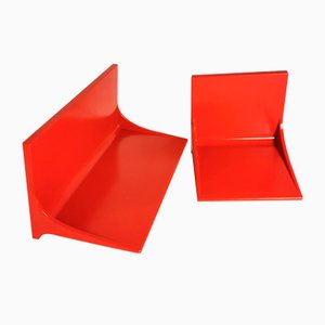 Space Age Wall Shelves, Germany, 1970s, Set of 2