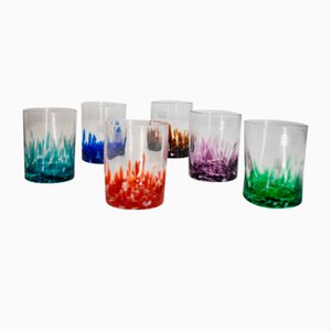 Drinking Set by Vestidello Luke for La Vetreria Firenze, Set of 6