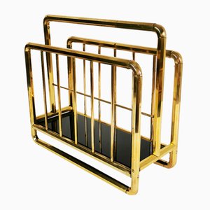 Art Deco Brass Newspaper Rack, Germany, 1950s