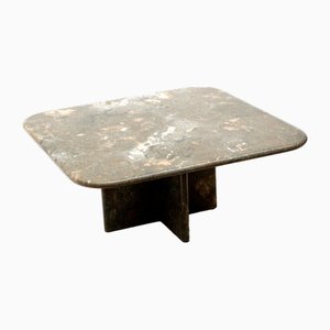 Vintage Square Natural Stone Coffee Table, 1980s