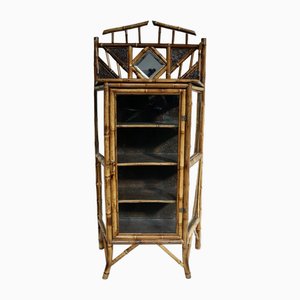 Victorian Glazed Bamboo Cabinet, 1880