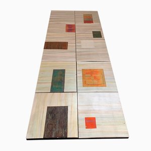 Abstract Metal Panels in Iridescent Paints, 1980s, Set of 10